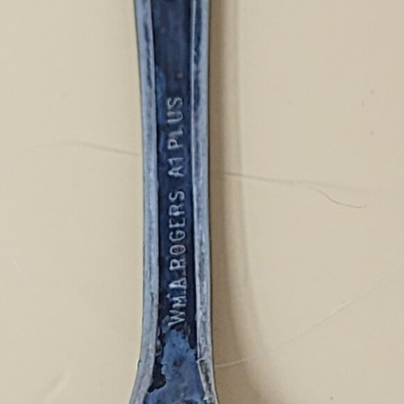 Vintage WM.A Rogers Plus Pix Excel Silverplate Serving Spoon Teaspoons Set Of 5 - Picture 4 of 7